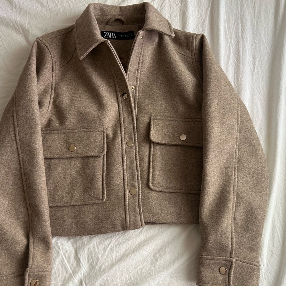 Zara Women's Tan Utility Jacket
